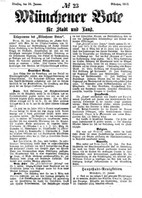 Münchener Bote für Stadt und Land Dienstag 28. Januar 1873