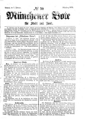 Münchener Bote für Stadt und Land Mittwoch 5. Februar 1873