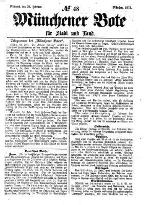 Münchener Bote für Stadt und Land Mittwoch 26. Februar 1873