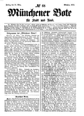 Münchener Bote für Stadt und Land Freitag 21. März 1873