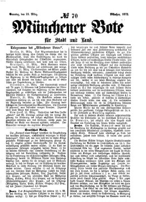 Münchener Bote für Stadt und Land Sonntag 23. März 1873