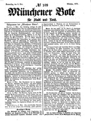 Münchener Bote für Stadt und Land Donnerstag 8. Mai 1873