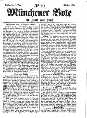 Münchener Bote für Stadt und Land Samstag 10. Mai 1873