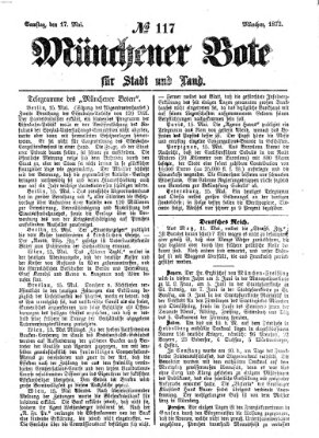 Münchener Bote für Stadt und Land Samstag 17. Mai 1873