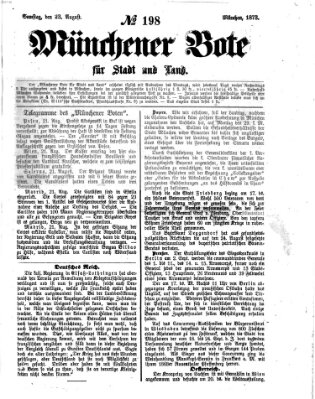 Münchener Bote für Stadt und Land Samstag 23. August 1873