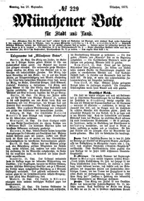 Münchener Bote für Stadt und Land Sonntag 28. September 1873