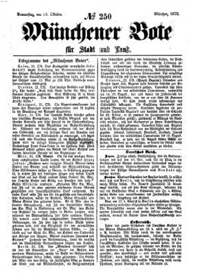 Münchener Bote für Stadt und Land Donnerstag 23. Oktober 1873