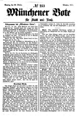 Münchener Bote für Stadt und Land Sonntag 26. Oktober 1873