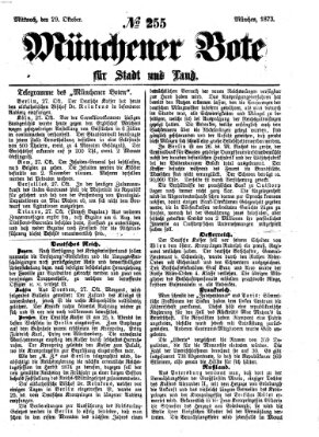 Münchener Bote für Stadt und Land Mittwoch 29. Oktober 1873