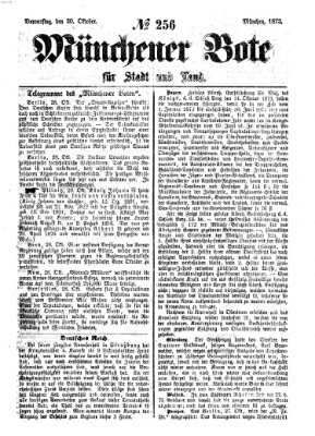 Münchener Bote für Stadt und Land Donnerstag 30. Oktober 1873