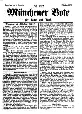 Münchener Bote für Stadt und Land Donnerstag 6. November 1873