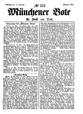 Münchener Bote für Stadt und Land Mittwoch 19. November 1873