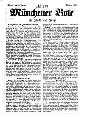 Münchener Bote für Stadt und Land Mittwoch 26. November 1873