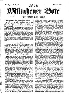 Münchener Bote für Stadt und Land Dienstag 2. Dezember 1873