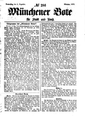 Münchener Bote für Stadt und Land Donnerstag 4. Dezember 1873