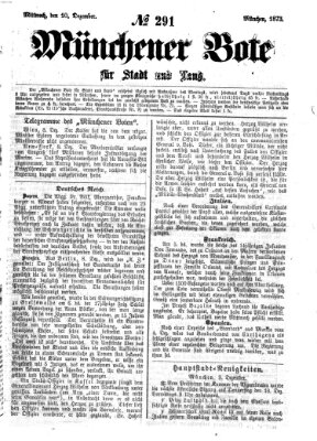 Münchener Bote für Stadt und Land Mittwoch 10. Dezember 1873