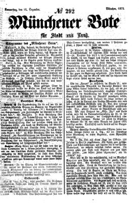 Münchener Bote für Stadt und Land Donnerstag 11. Dezember 1873