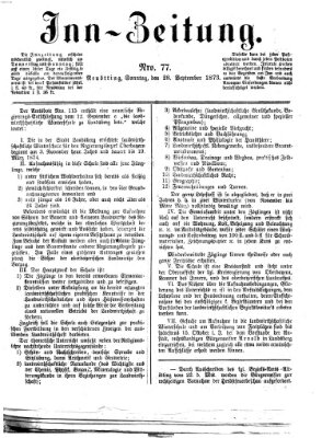 Inn-Zeitung Sonntag 28. September 1873