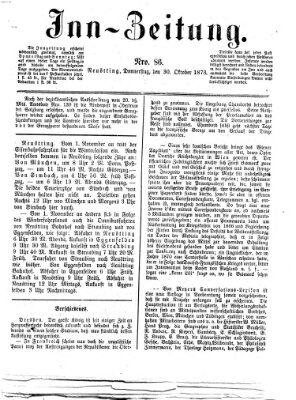 Inn-Zeitung Donnerstag 30. Oktober 1873