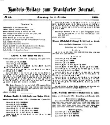 Frankfurter Journal. Handels-Beilage zum Frankfurter Journal (Frankfurter Journal) Sonntag 5. Oktober 1873