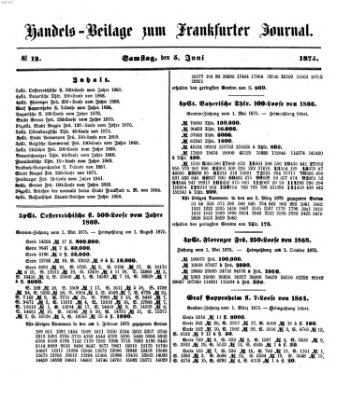 Frankfurter Journal. Handels-Beilage zum Frankfurter Journal (Frankfurter Journal) Samstag 5. Juni 1875