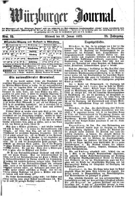 Würzburger Journal Mittwoch 17. Januar 1872