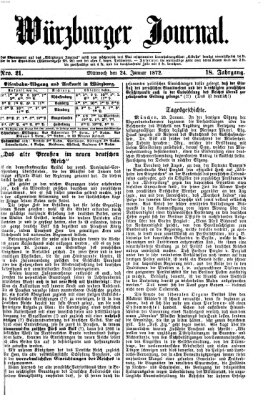 Würzburger Journal Mittwoch 24. Januar 1872