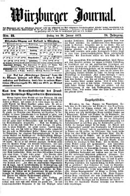 Würzburger Journal Freitag 26. Januar 1872