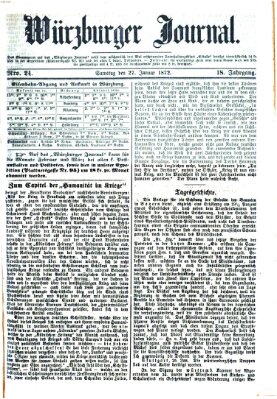 Würzburger Journal Samstag 27. Januar 1872