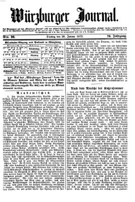 Würzburger Journal Dienstag 30. Januar 1872