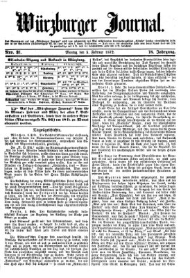 Würzburger Journal Montag 5. Februar 1872