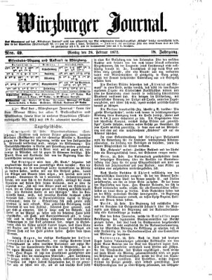 Würzburger Journal Montag 26. Februar 1872