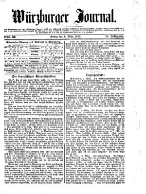 Würzburger Journal Freitag 8. März 1872