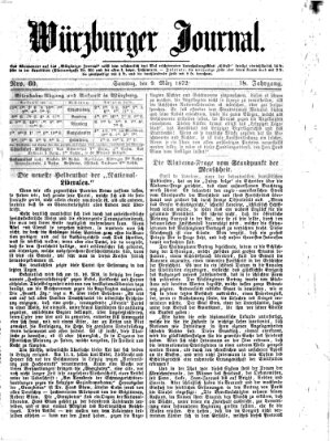 Würzburger Journal Samstag 9. März 1872