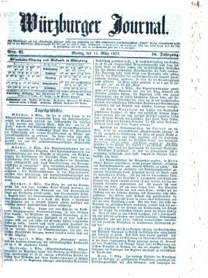 Würzburger Journal Montag 11. März 1872