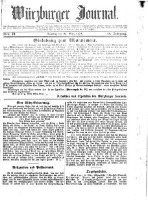 Würzburger Journal Samstag 23. März 1872