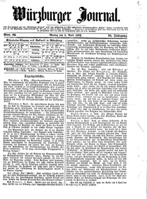 Würzburger Journal Montag 8. April 1872