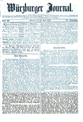 Würzburger Journal Mittwoch 24. April 1872