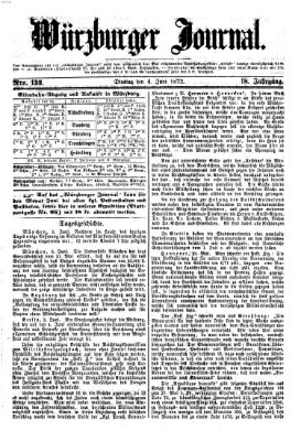 Würzburger Journal Dienstag 4. Juni 1872