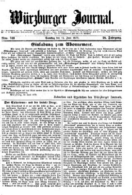 Würzburger Journal Samstag 15. Juni 1872