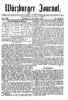 Würzburger Journal Samstag 16. August 1873