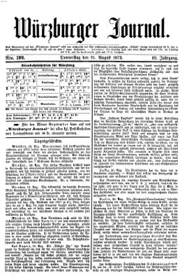 Würzburger Journal Donnerstag 21. August 1873