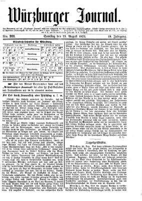 Würzburger Journal Samstag 23. August 1873