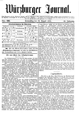 Würzburger Journal Donnerstag 28. August 1873