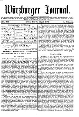 Würzburger Journal Freitag 29. August 1873