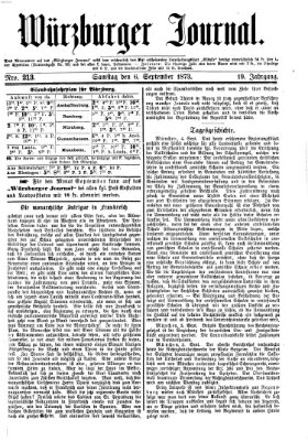 Würzburger Journal Samstag 6. September 1873