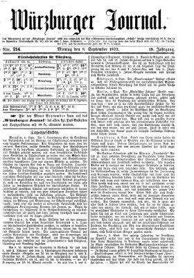 Würzburger Journal Montag 8. September 1873