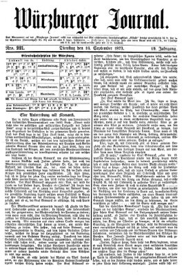 Würzburger Journal Dienstag 16. September 1873