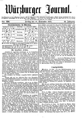 Würzburger Journal Freitag 19. September 1873