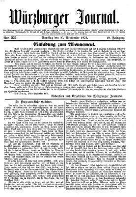 Würzburger Journal Samstag 20. September 1873